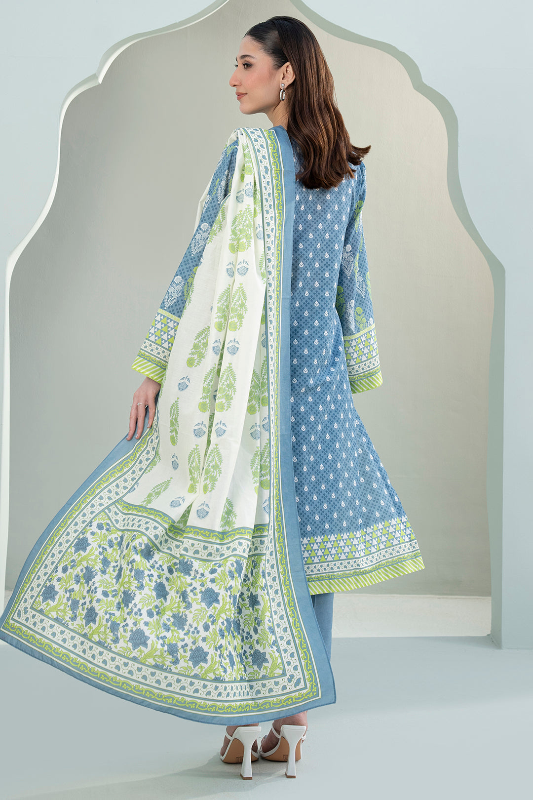 Embroidered Lawn Shirt Shalwar Dupatta
