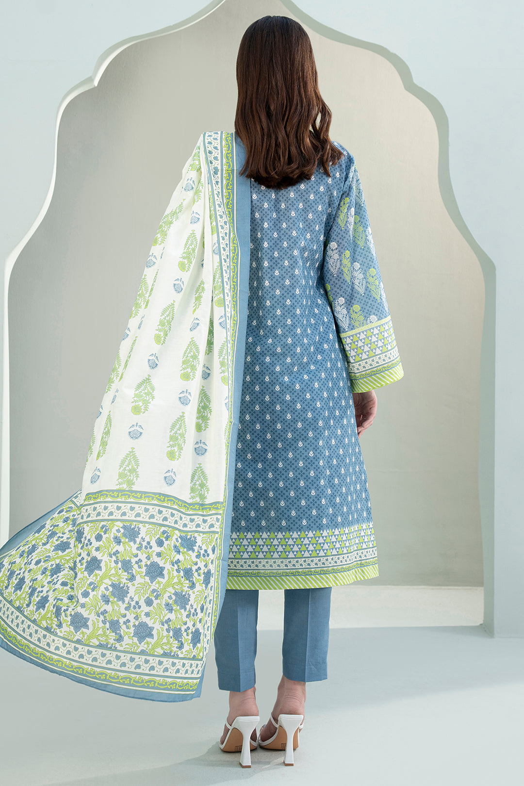 Embroidered Lawn Shirt Shalwar Dupatta