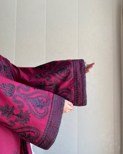 Majestic Magenta | 2-Piece Stitched Embroidered Suit