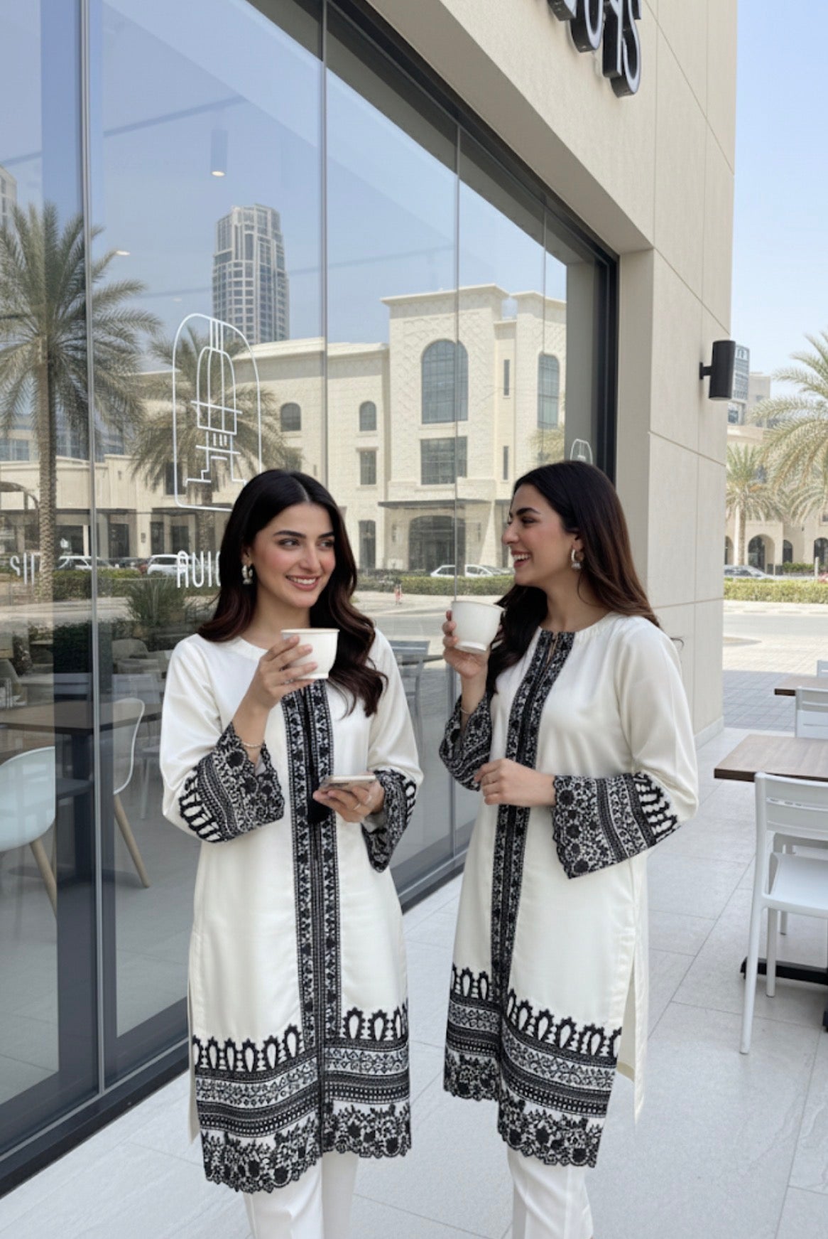 Ivory Shadow 3 Piece Embroidered Suit