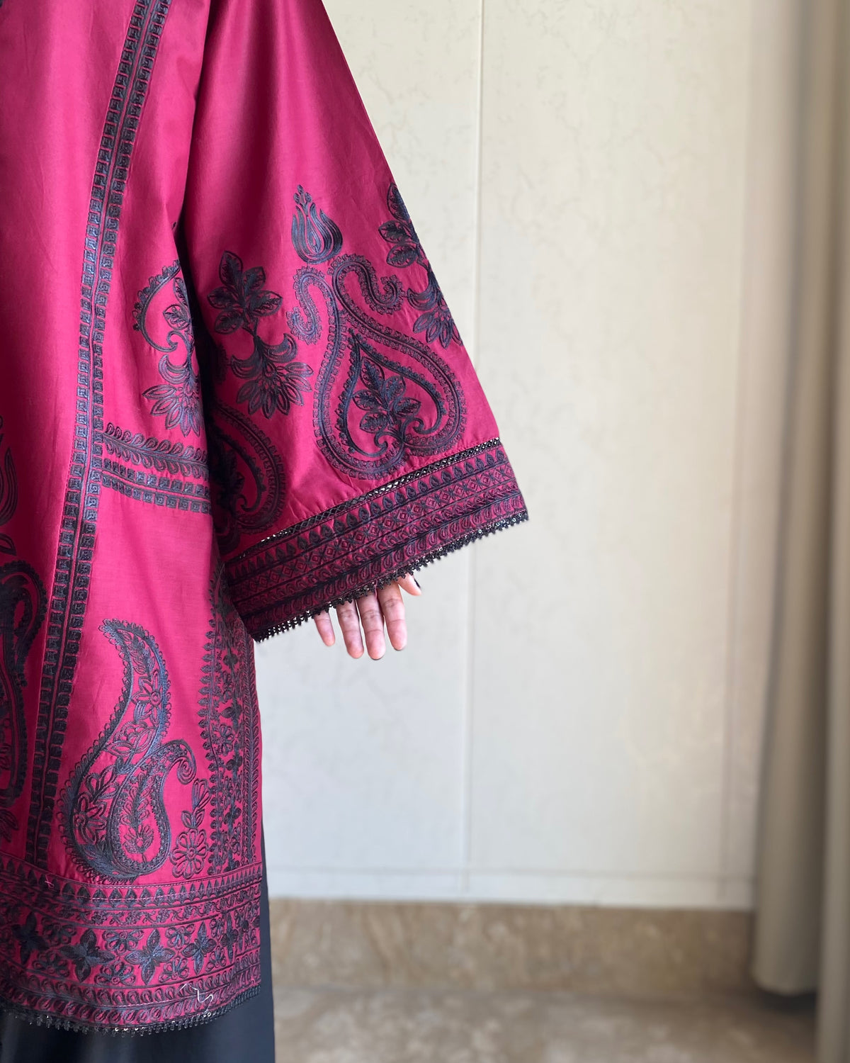 Majestic Magenta | 2-Piece Stitched Embroidered Suit