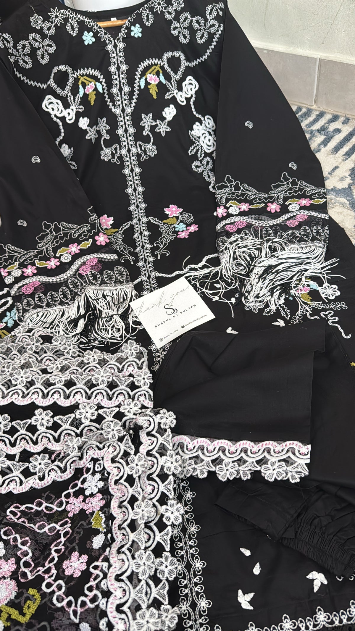 3 pec Embroidered stitched winter dress