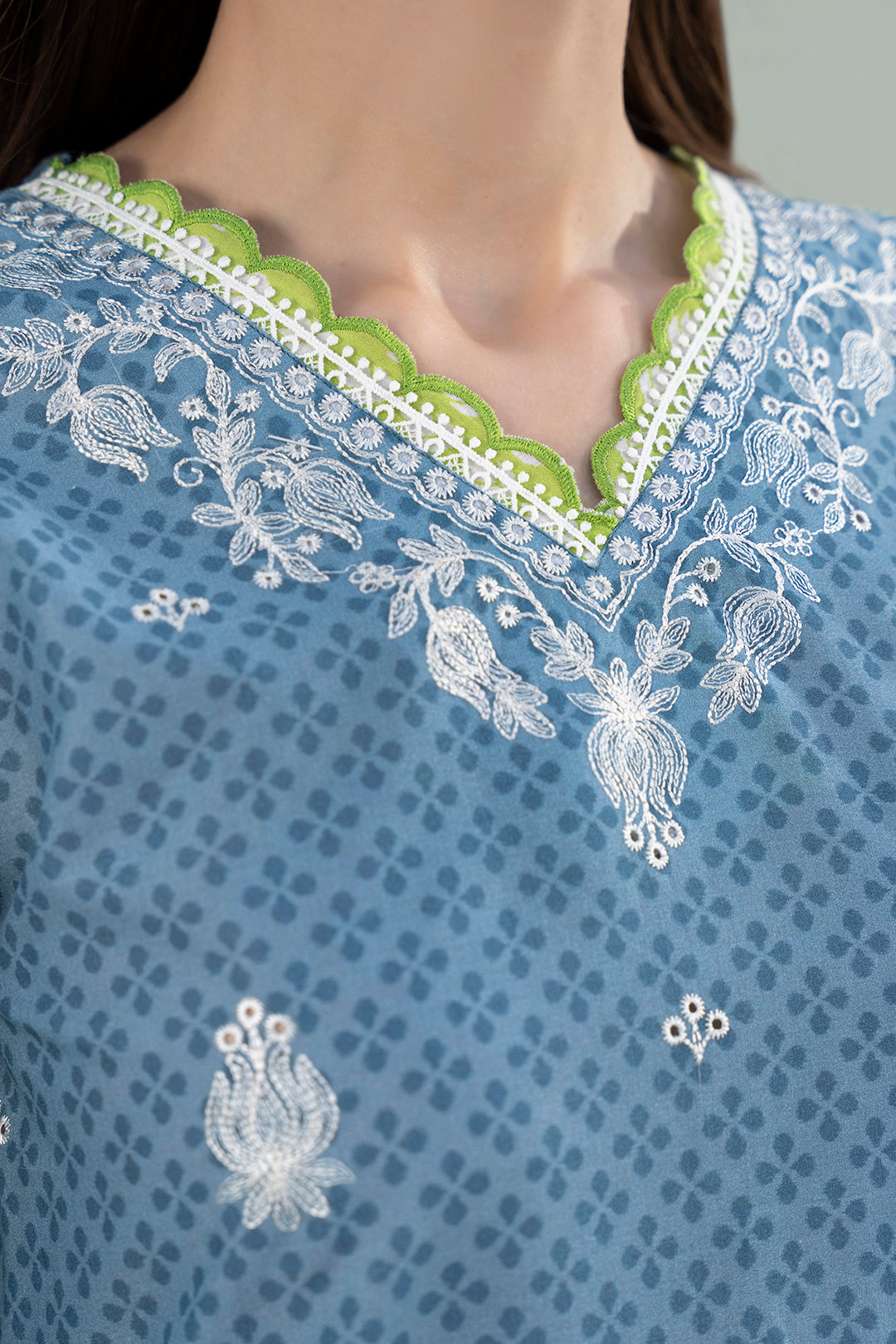 Embroidered Lawn Shirt Shalwar Dupatta
