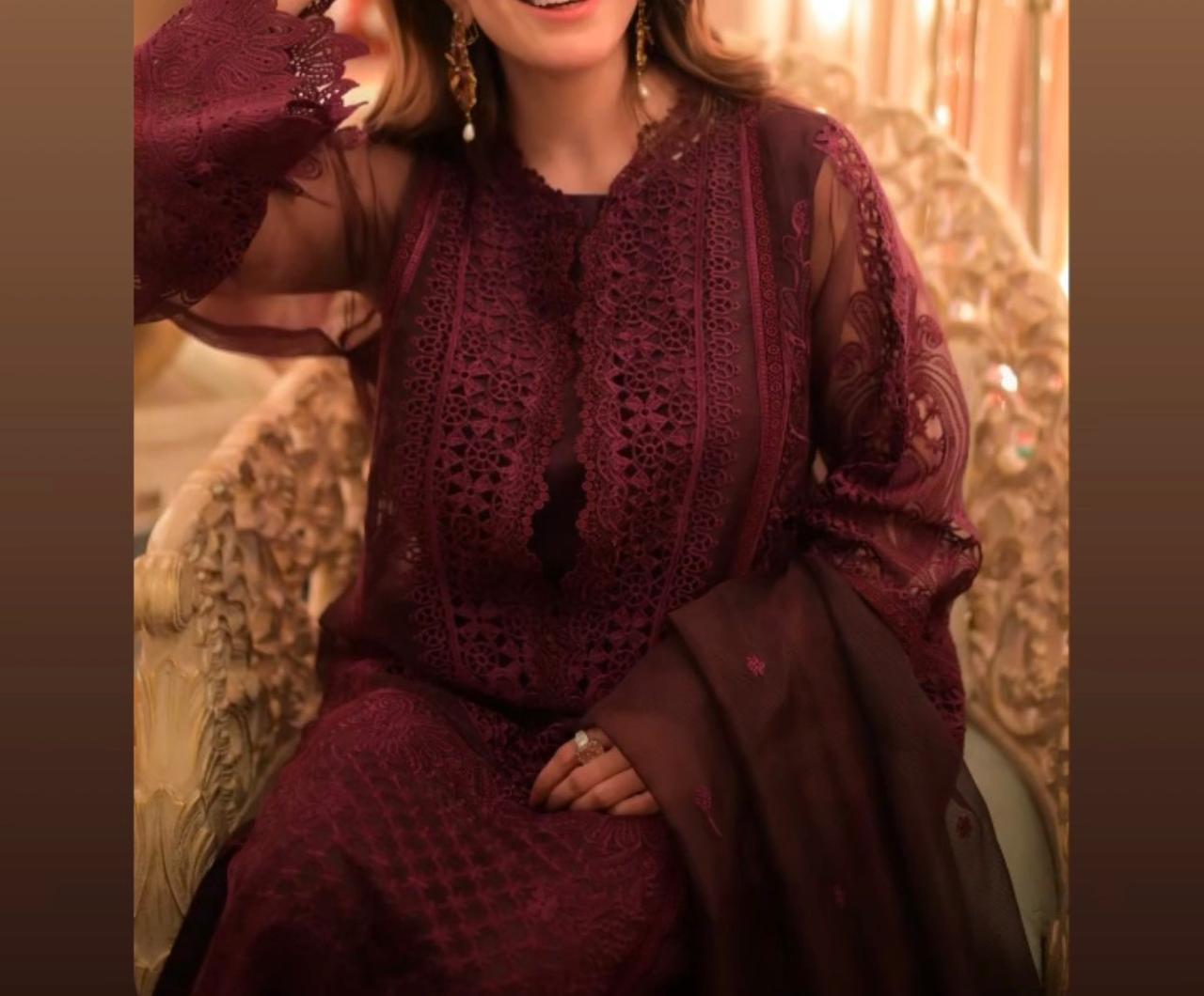 Royal Plum 3 Piece Embroidered Suit